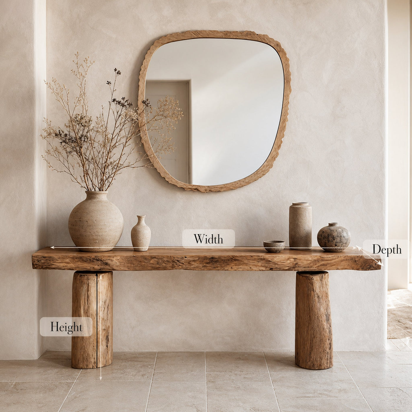 Reclaimed Wood Entryway Side Table - product view 5