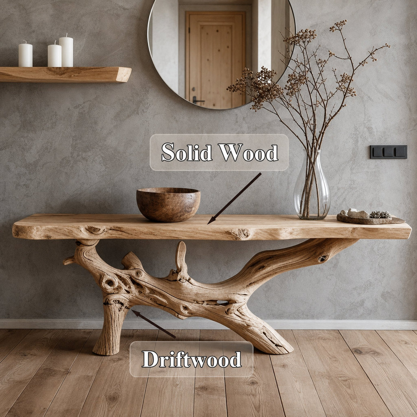 Reclaimed Wood Entryway Table - product view 5