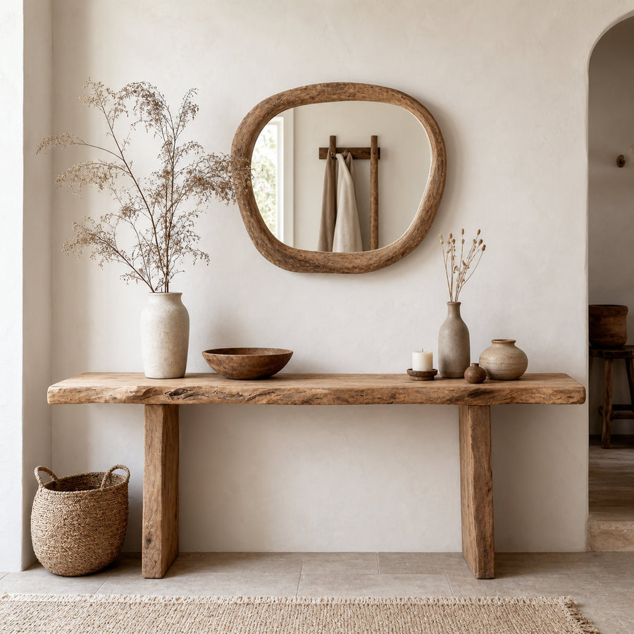 Reclaimed Wood Entryway Table Decor