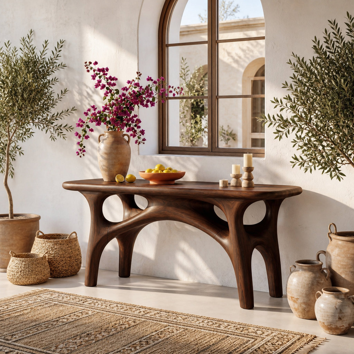 Rustic Accent Console Table For Living Room - product view 6