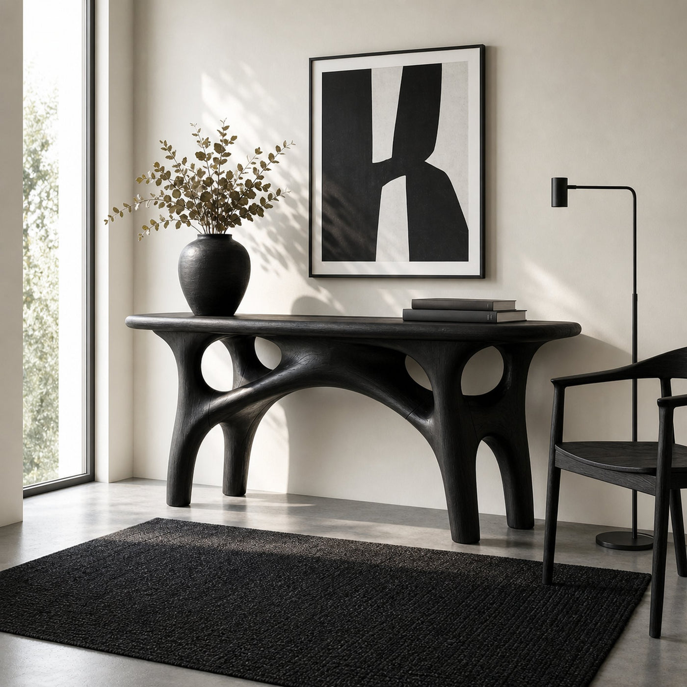 Rustic Accent Console Table For Living Room - product view 7