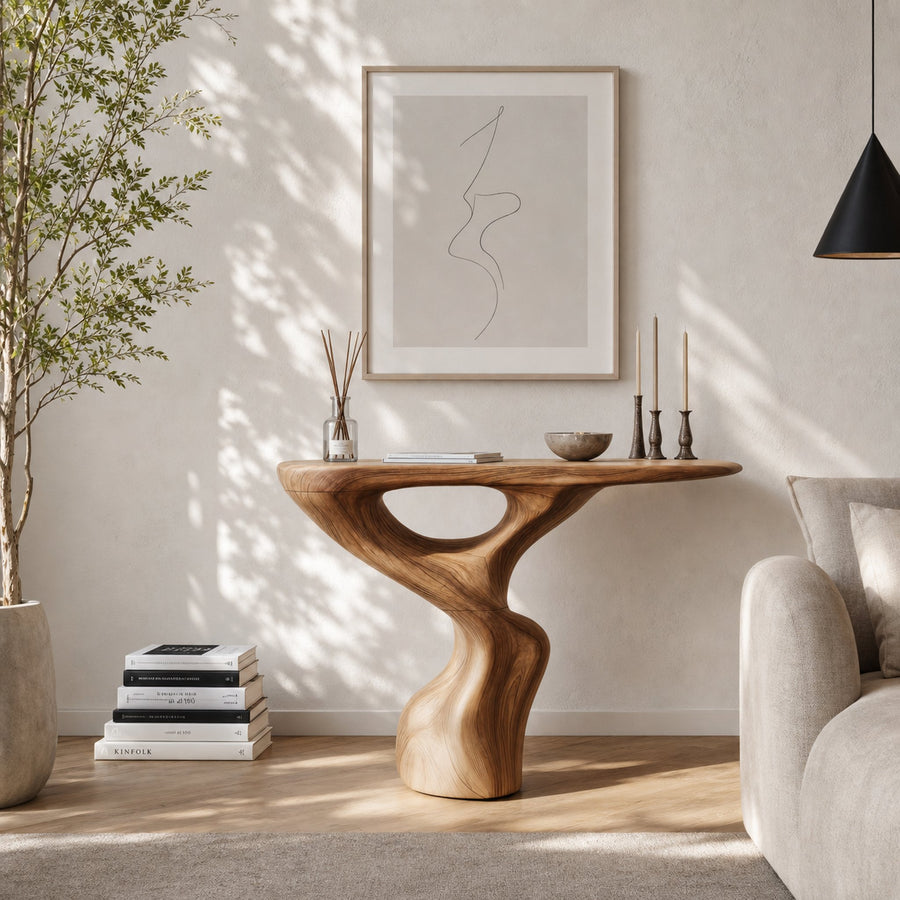 Rustic Accent Table Entryway Design