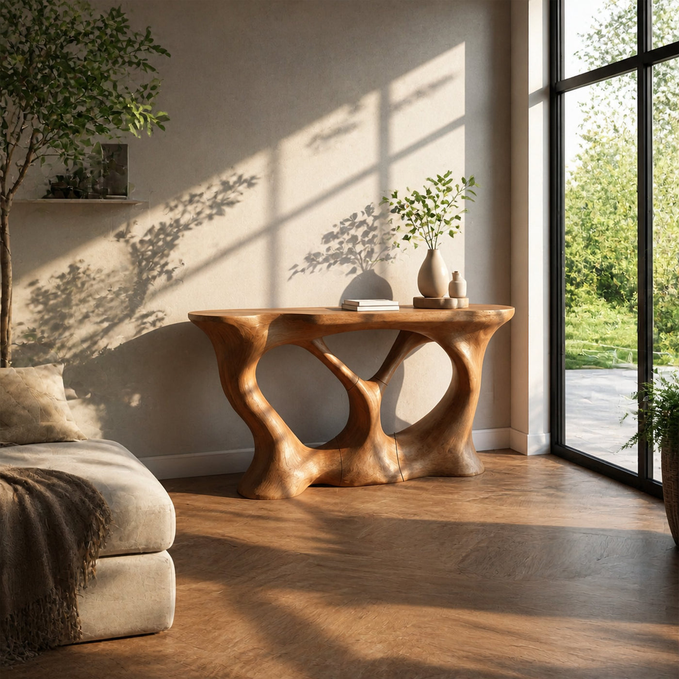 Rustic Branch Console Table Hallway Accent Living Room - product view 2