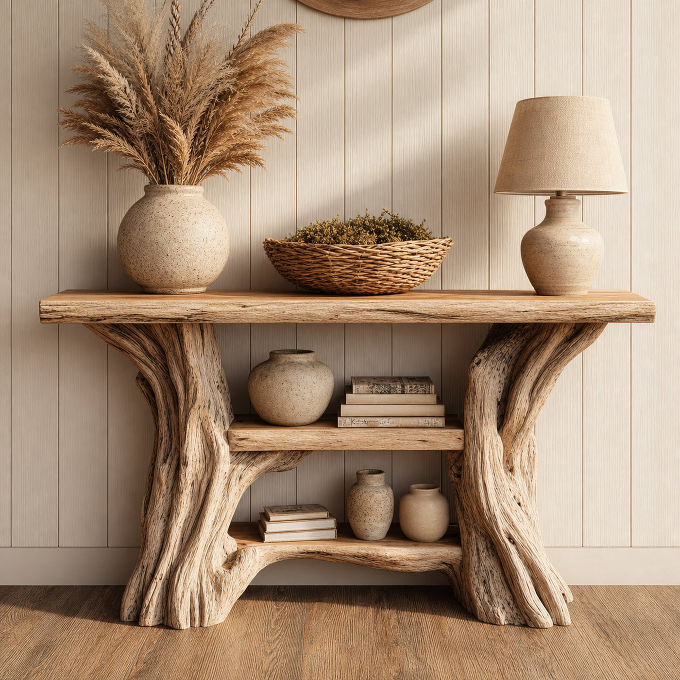Rustic Branch Console Table Solid Wood Entryway - product view 2