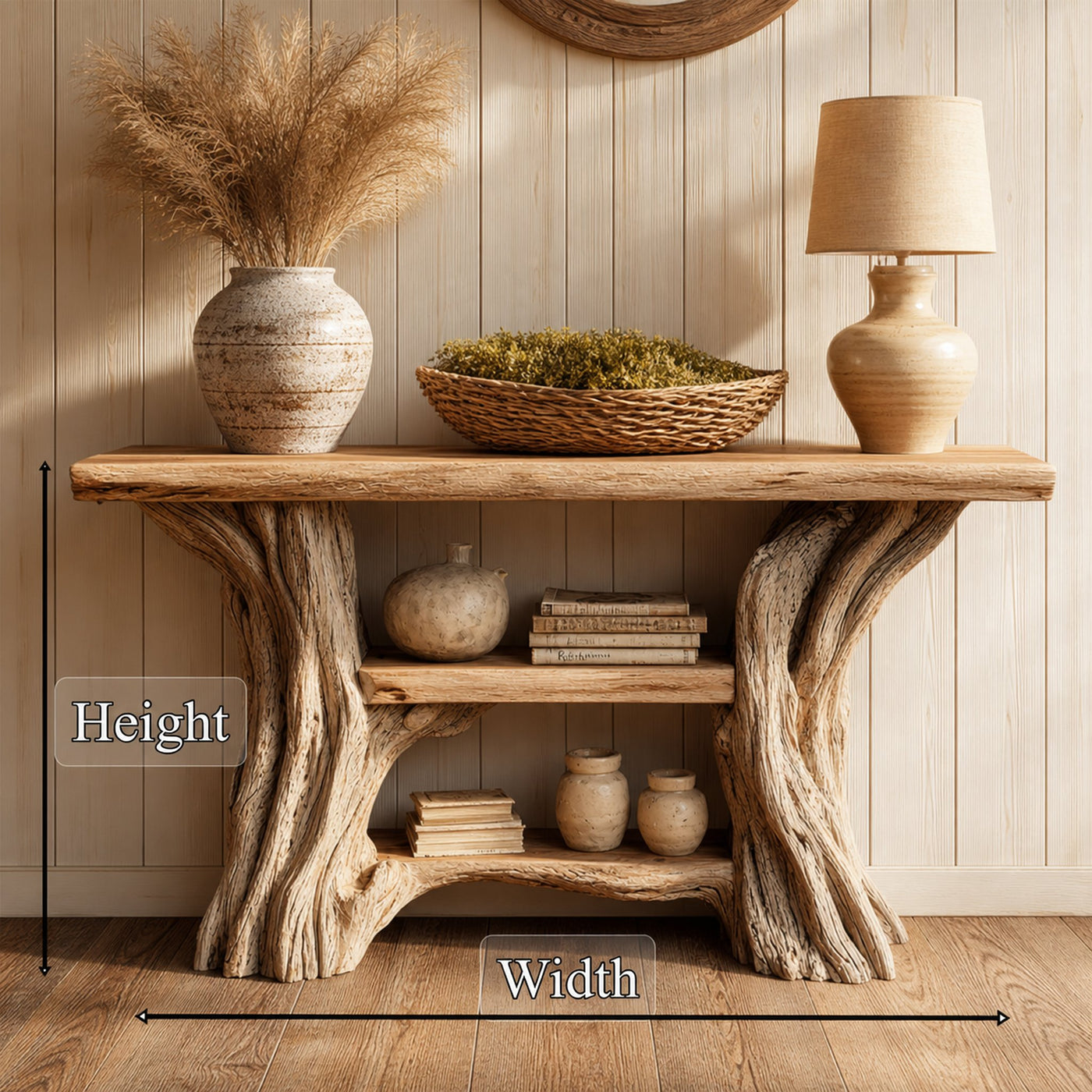 Rustic Branch Console Table Solid Wood Entryway - product view 4