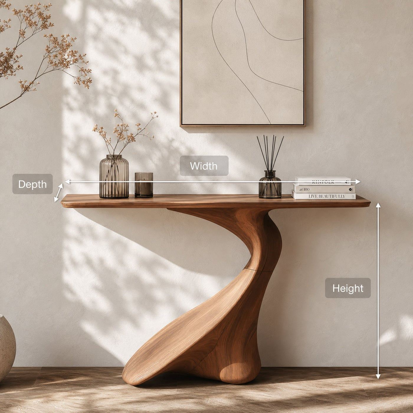 Rustic Chic Console Table Entryway Design - product view 8
