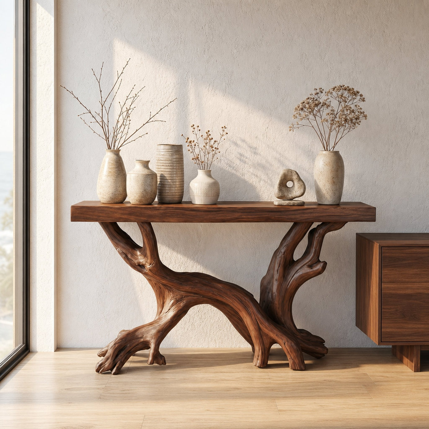 Rustic Coastal Console Table Living Room And Hallway - product view 7