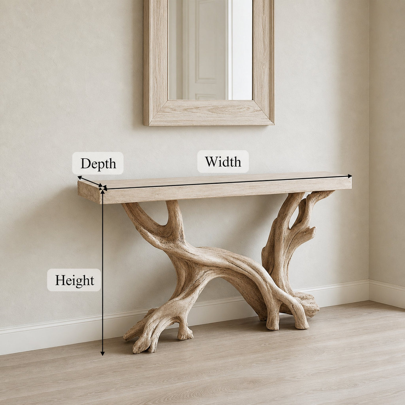 Rustic Coastal Console Table Living Room And Hallway - product view 8
