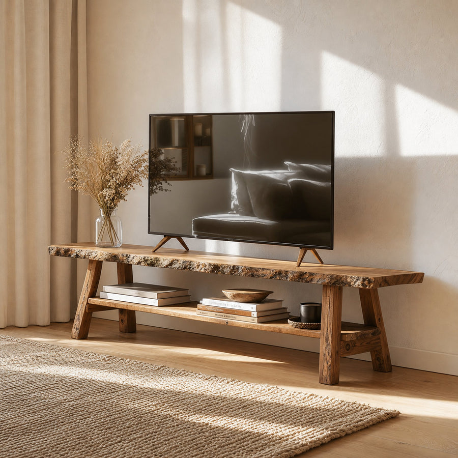 Rustic Console TV Stand Bedroom