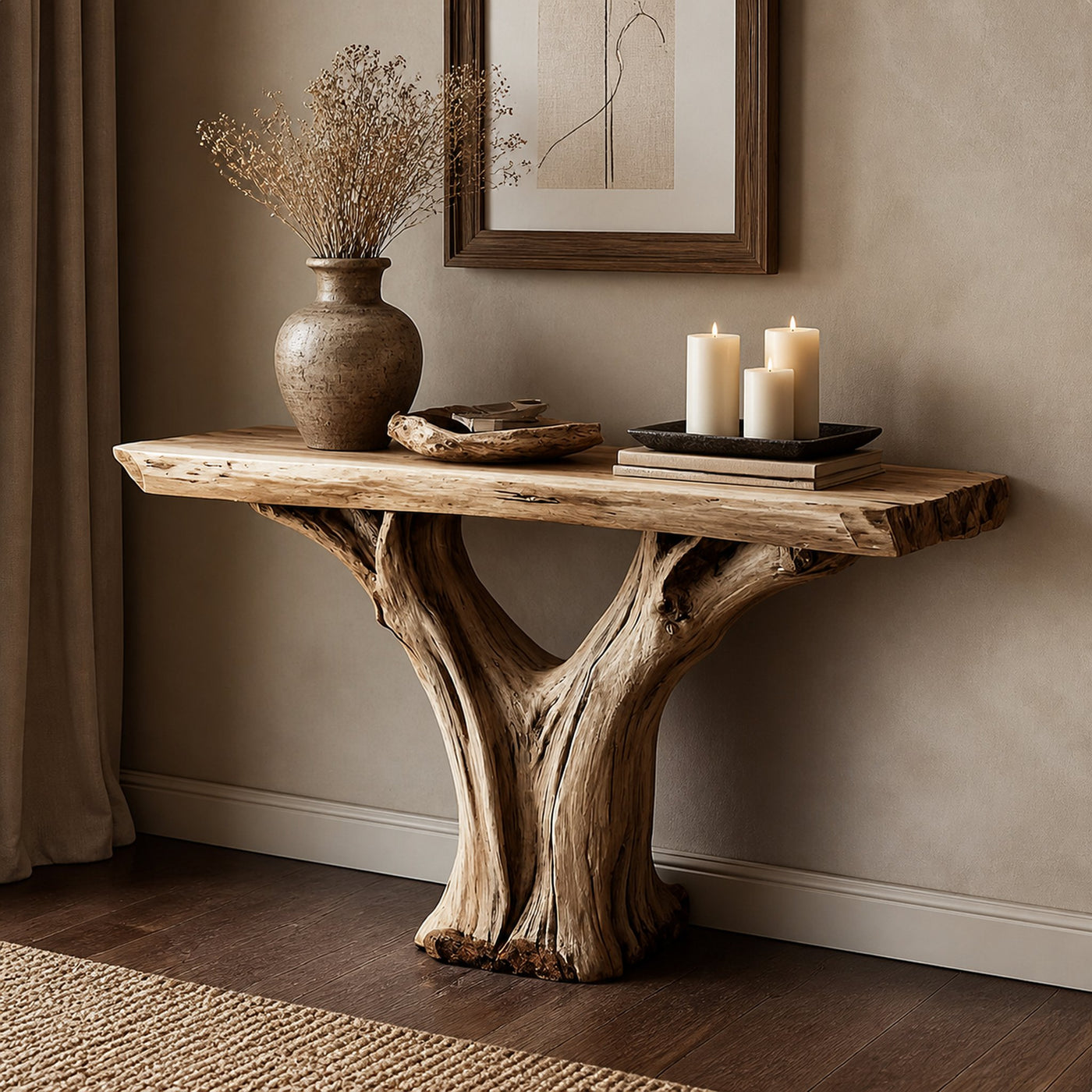 Rustic Console Table Accent Entryway Or Living Room