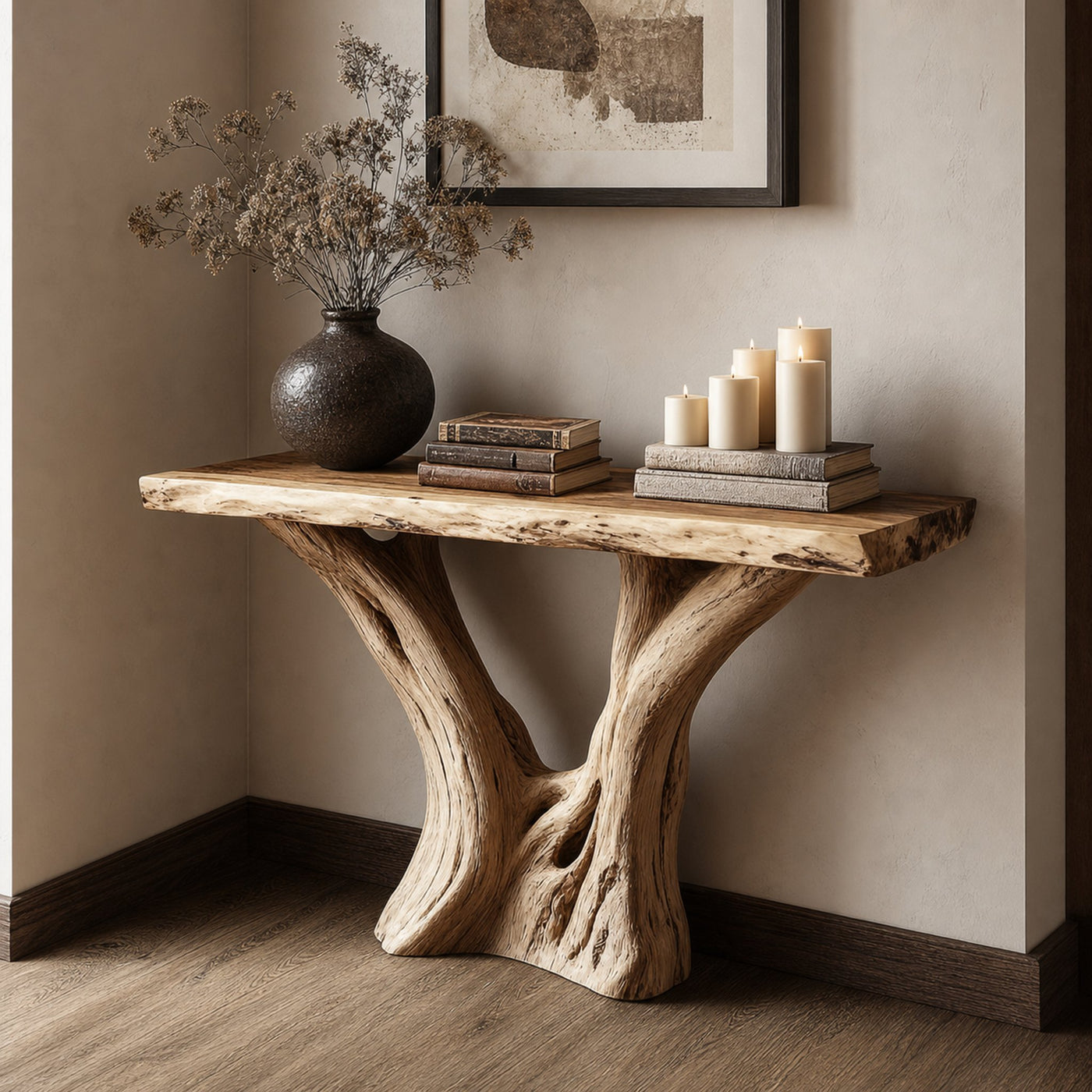 Rustic Console Table Accent Living Room