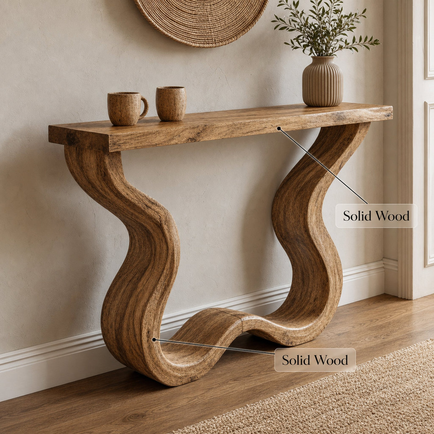Rustic Console Table Entry Side Table - product view 5