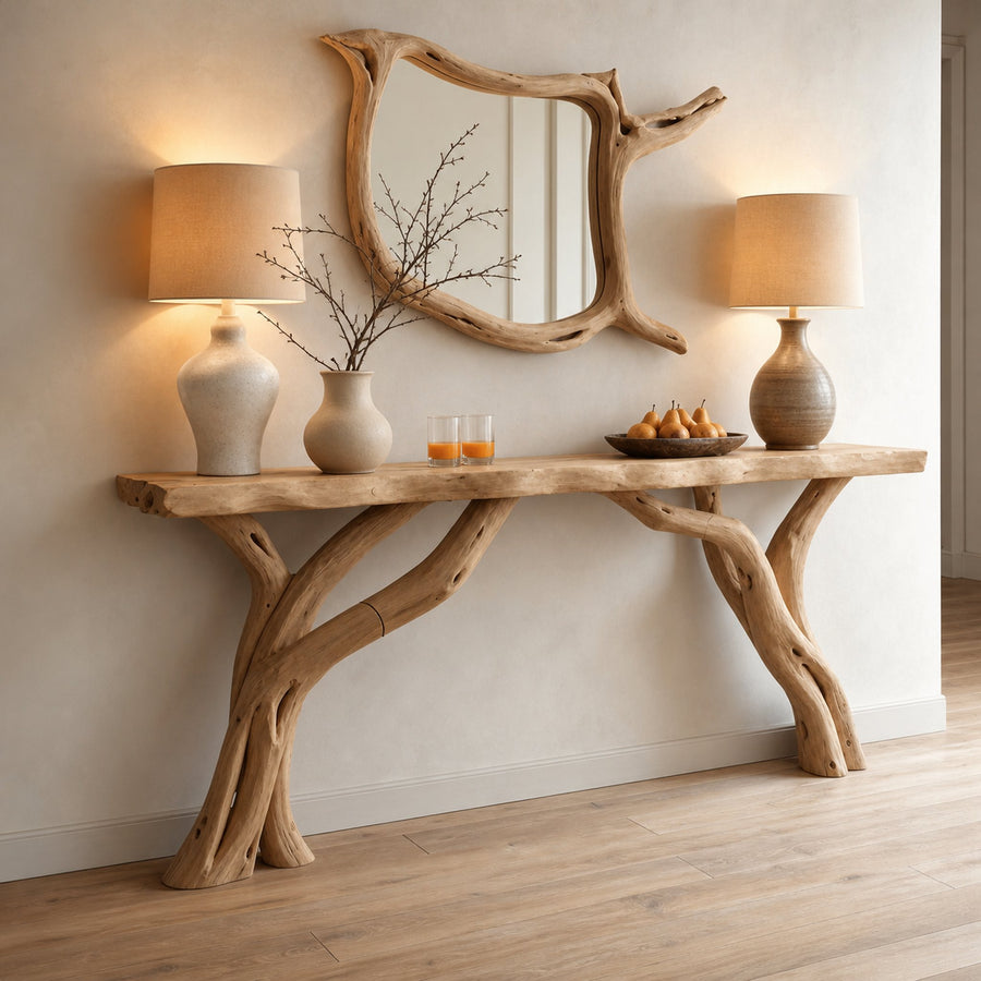 Rustic Console Table Entry Table Decorative