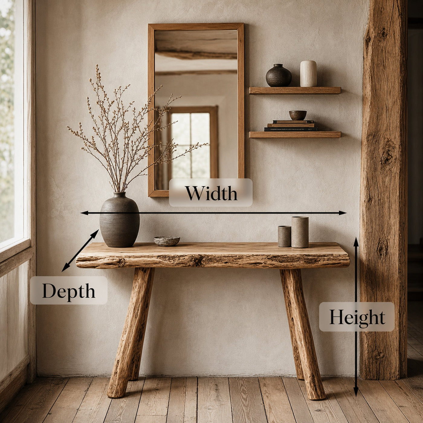 Rustic Console Table Entryway - product view 6
