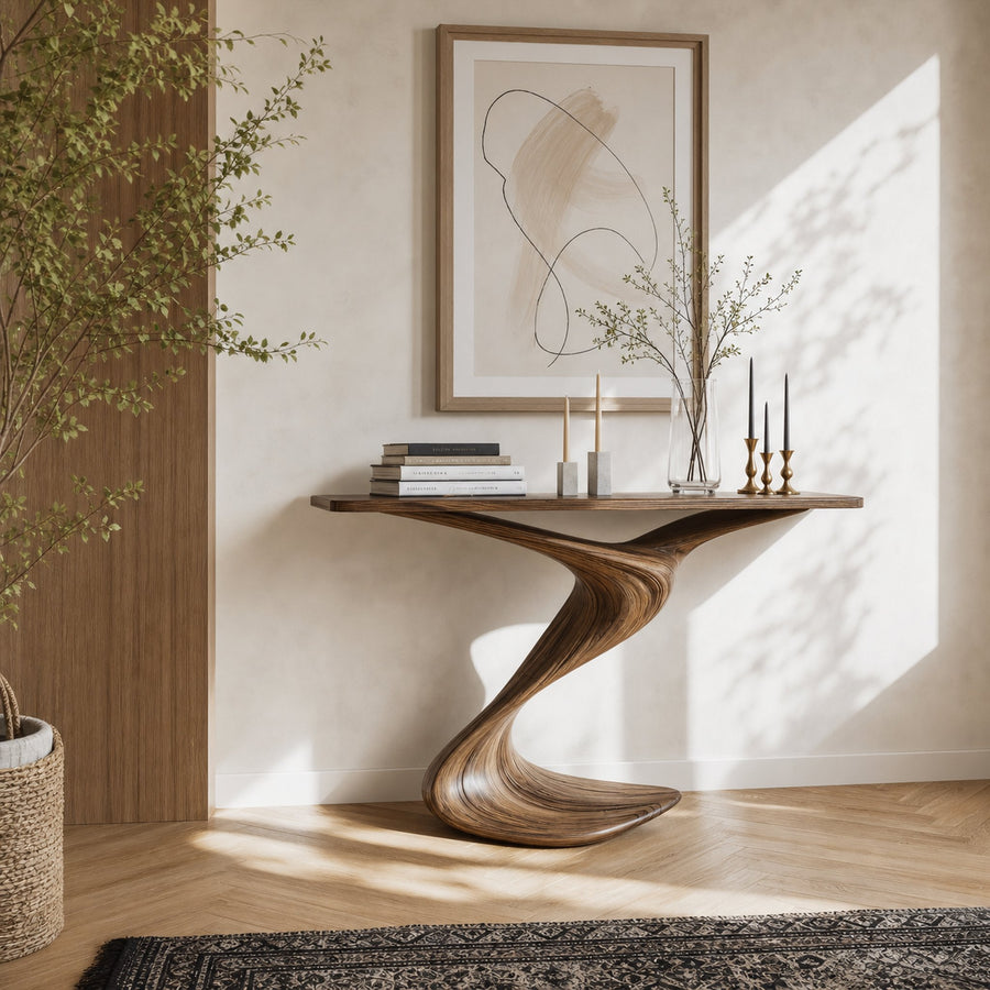Rustic Console Table Entryway Design