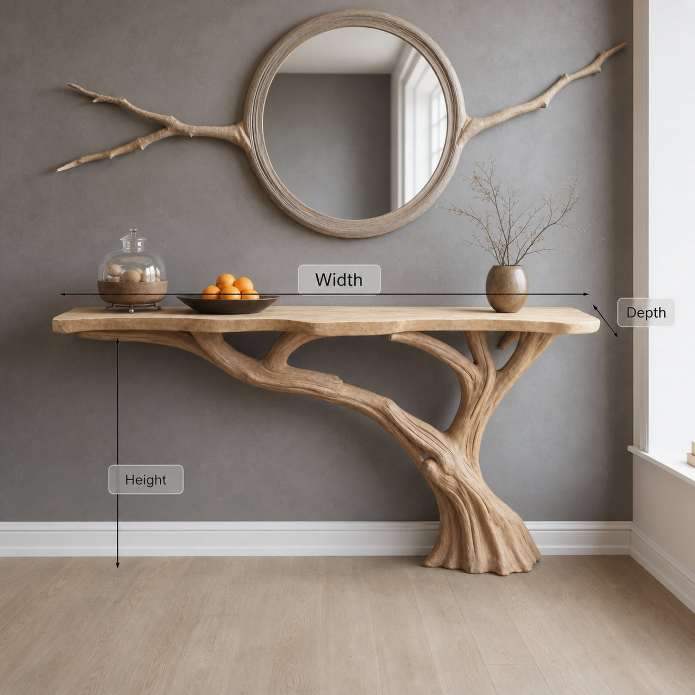 Rustic Console Table Entryway Table Decorative - product view 4