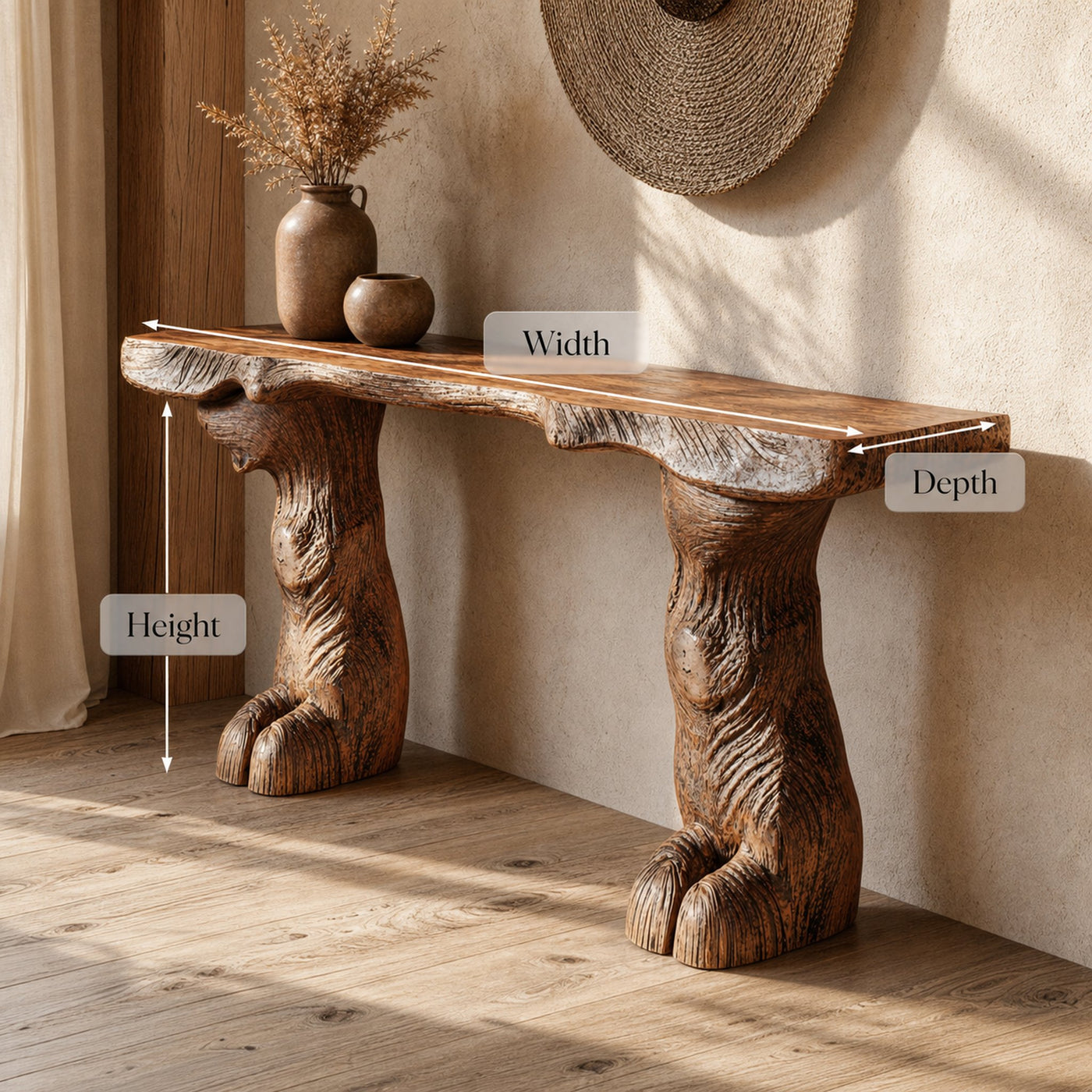 Rustic Console Table Farmhouse Decor - product view 6