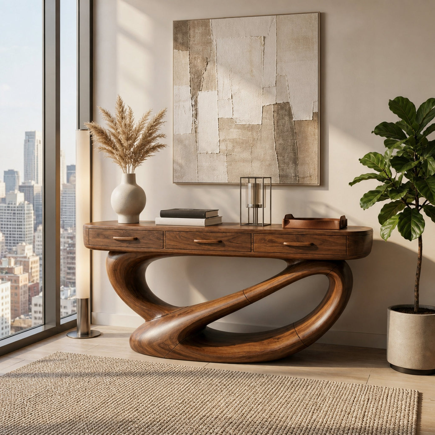 Rustic Console Table For Bedroom Hallway