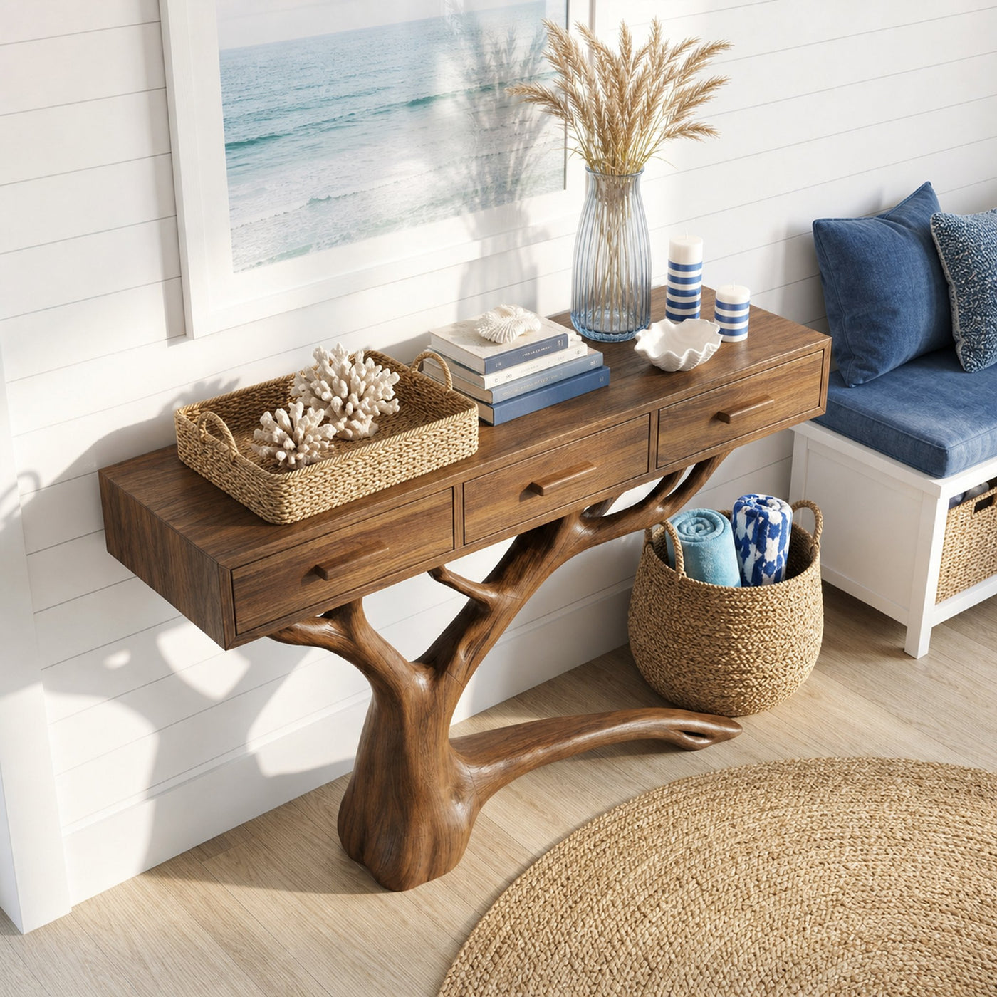 Rustic Console Table For Dining Room - product view 3