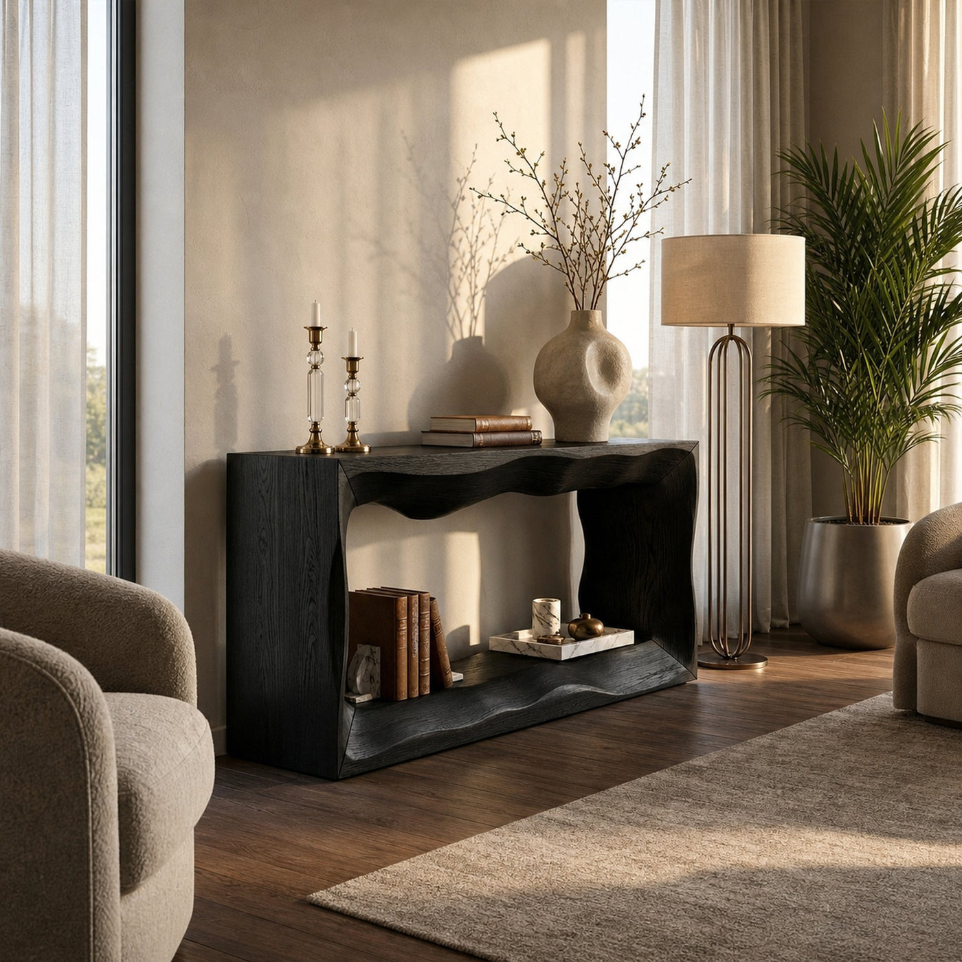 Rustic Console Table For Foyer Entryway - product view 7
