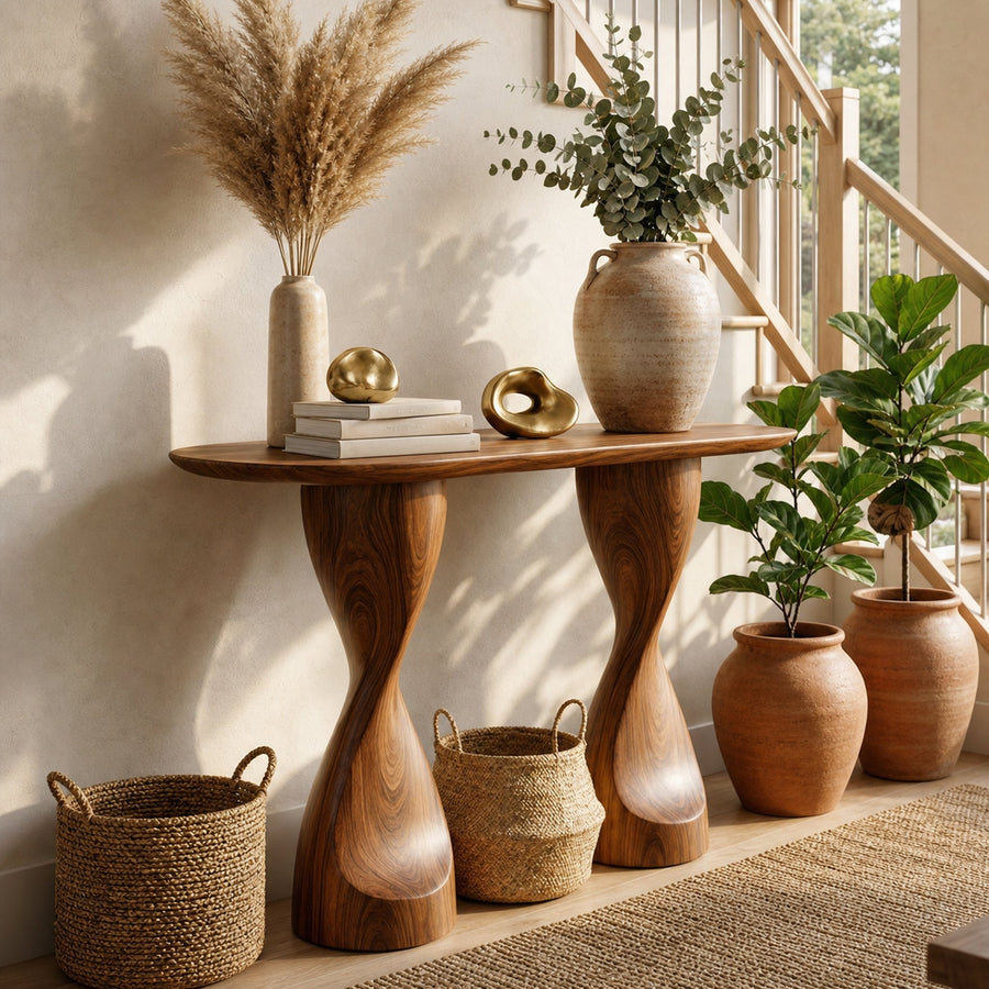 Rustic Console Table For Living Room Hallway