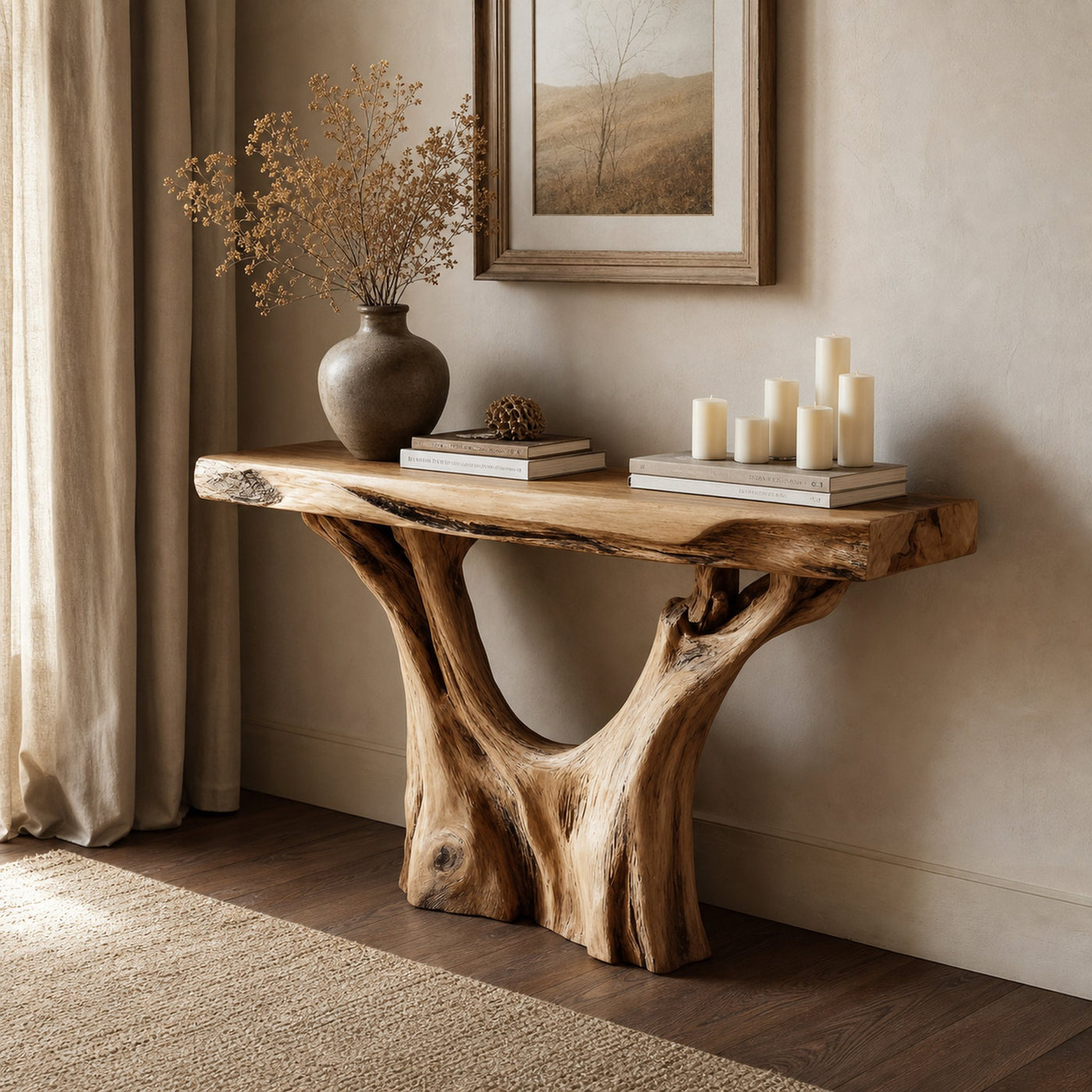 Rustic Console Table Hallway Or Entryway - product view 2