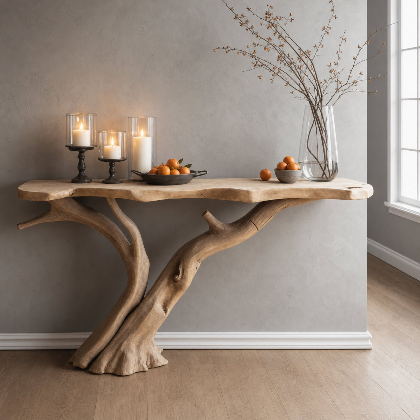 Rustic Console Table HallwayTable Decorative