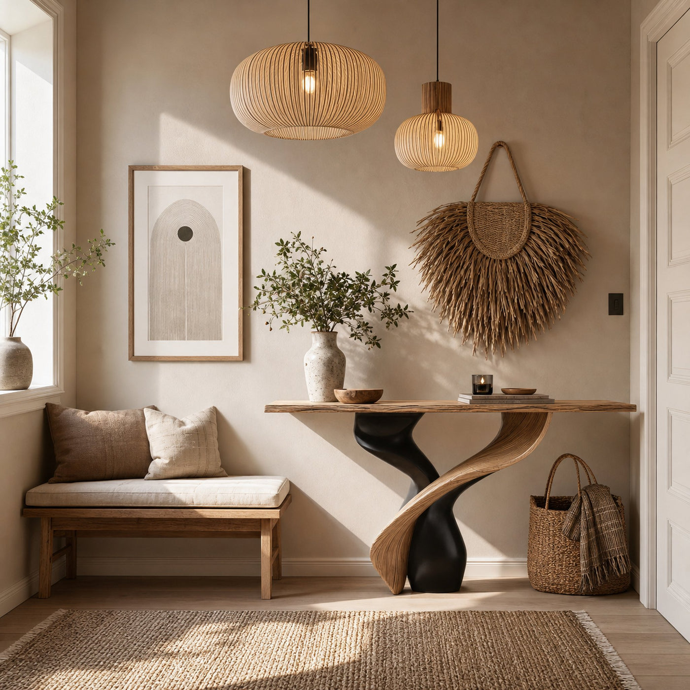 Rustic Console Table Inspiration Entryway Design - product view 2