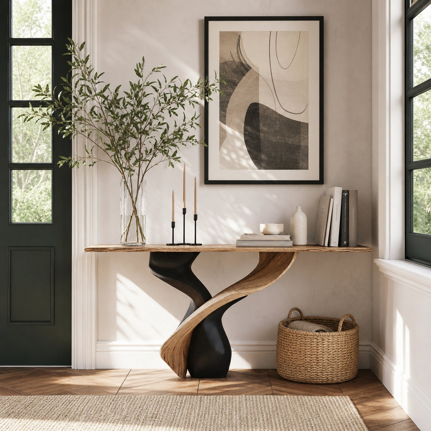 Rustic Console Table Inspiration Entryway Design - product view 5