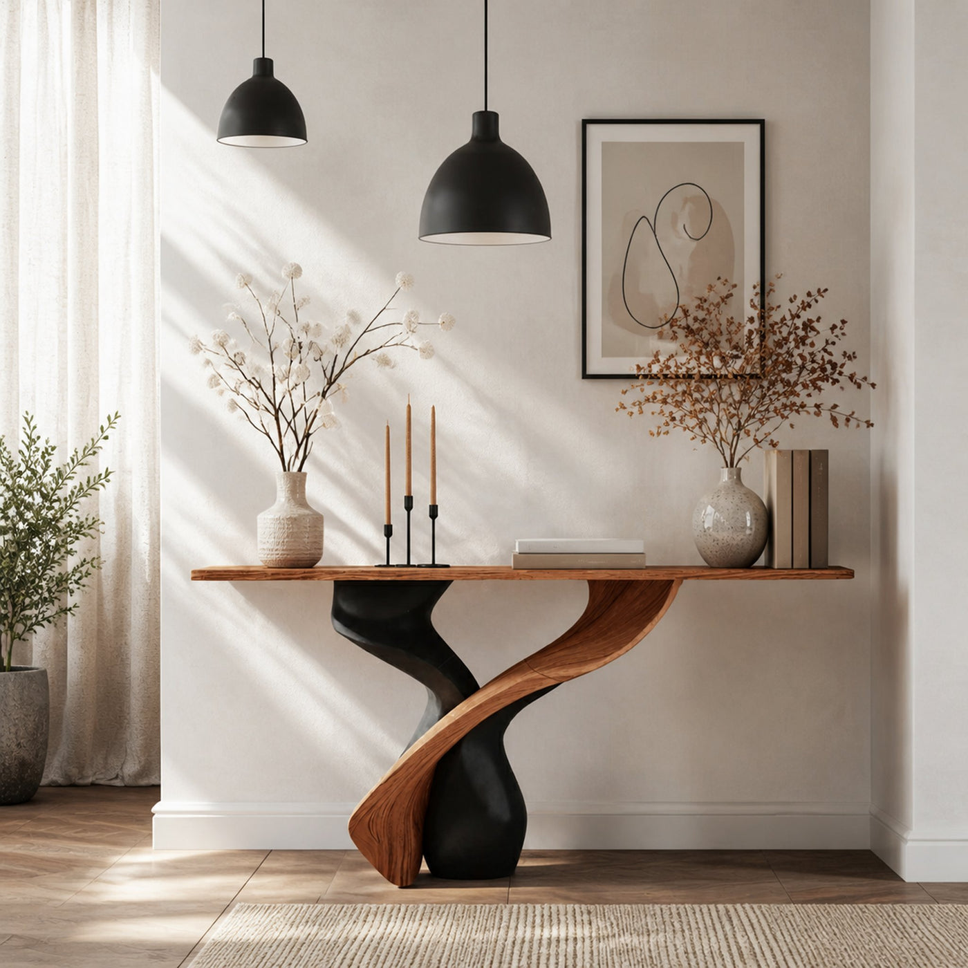 Rustic Console Table Inspiration Entryway Design - product view 6