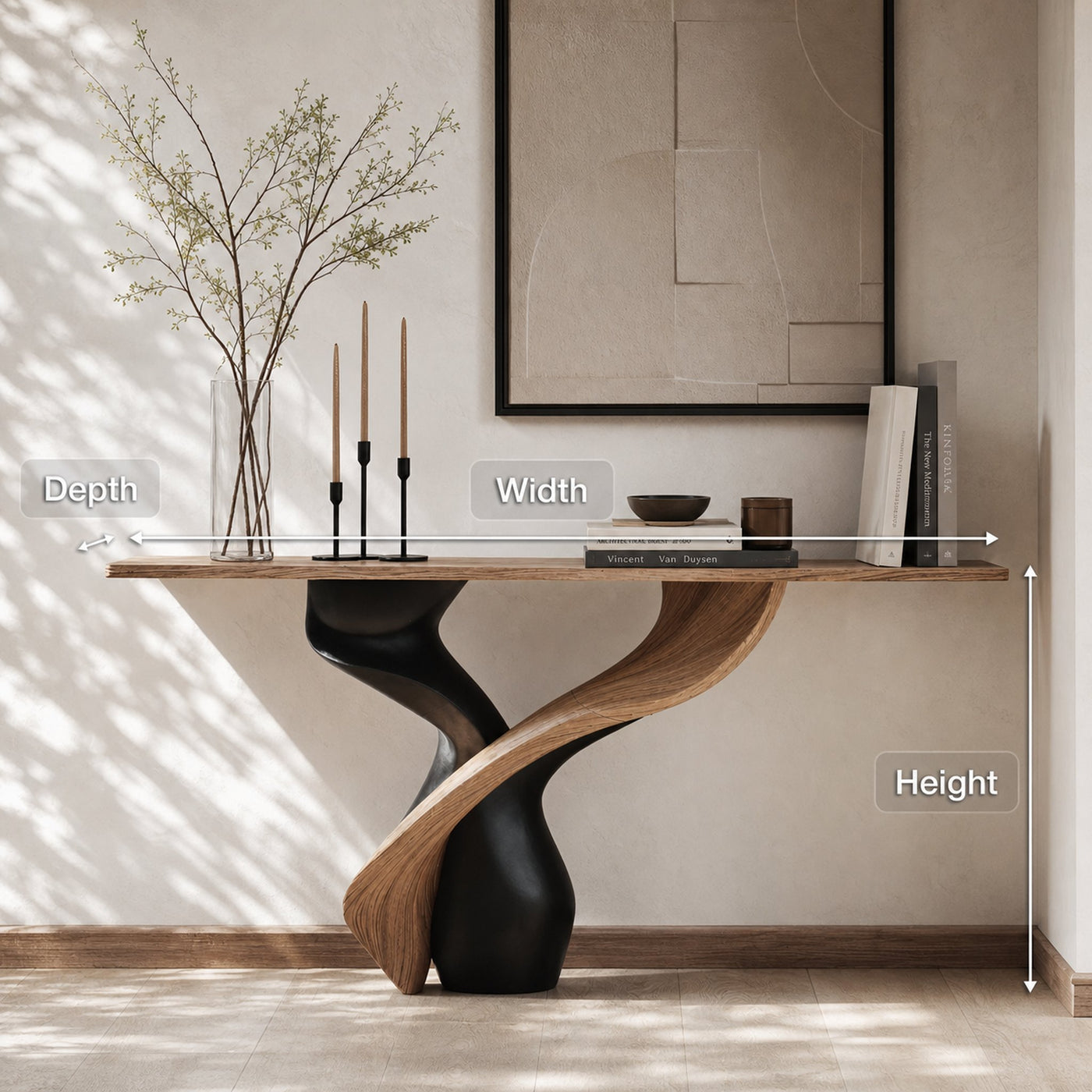 Rustic Console Table Inspiration Entryway Design - product view 8