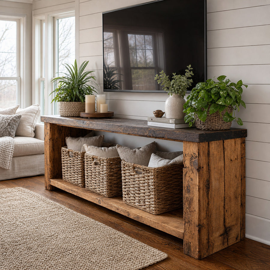 Rustic Console Table Living Room