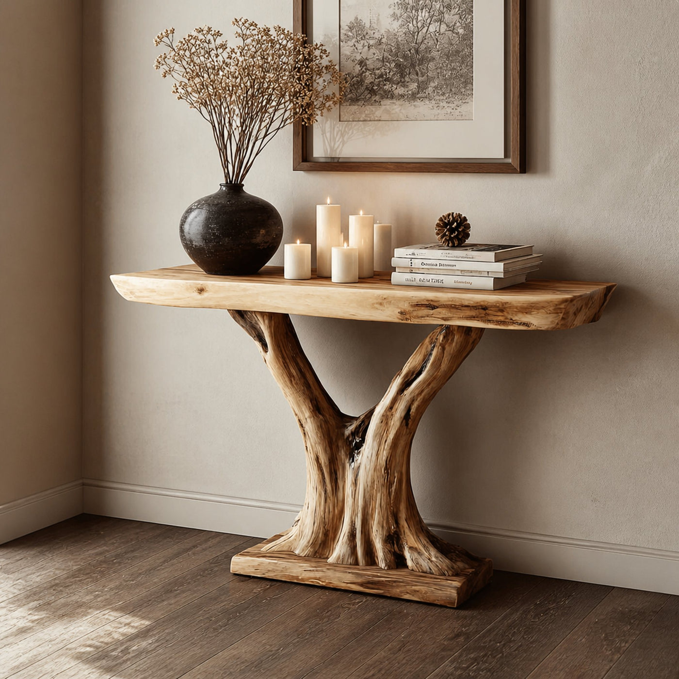 Rustic Console Table Living Room And Entryway