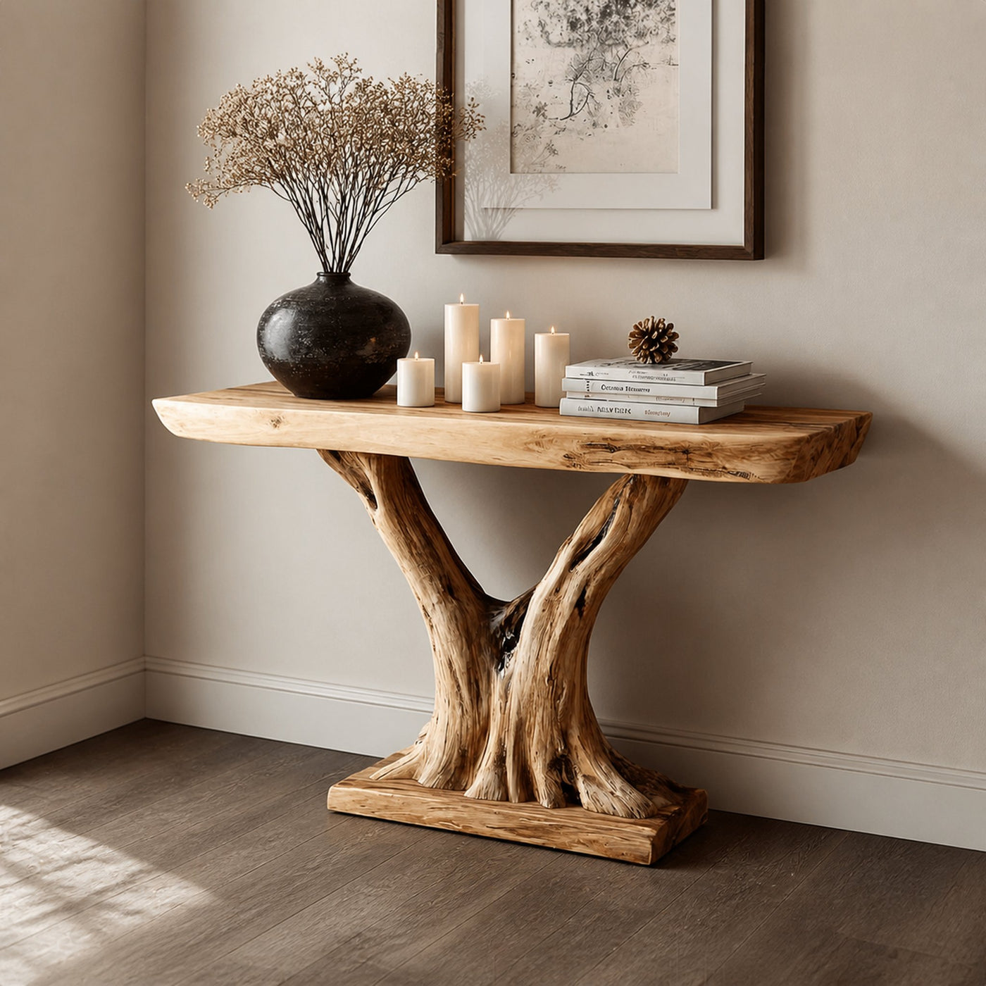 Rustic Console Table Living Room And Entryway - product view 2