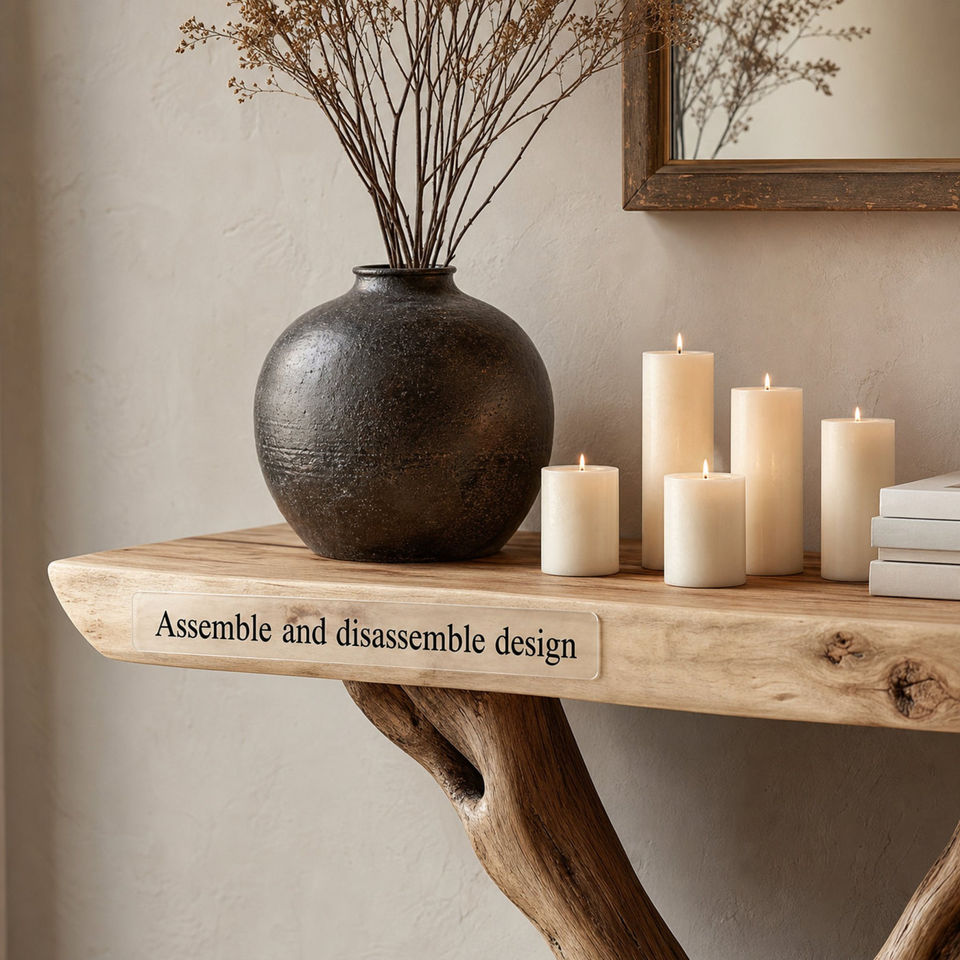 Rustic Console Table Living Room And Entryway - product view 4