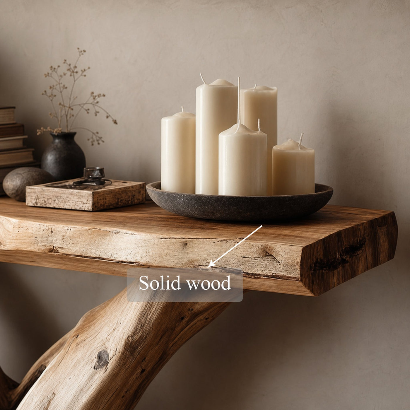 Rustic Console Table Living Room And Entryway Decor - product view 3