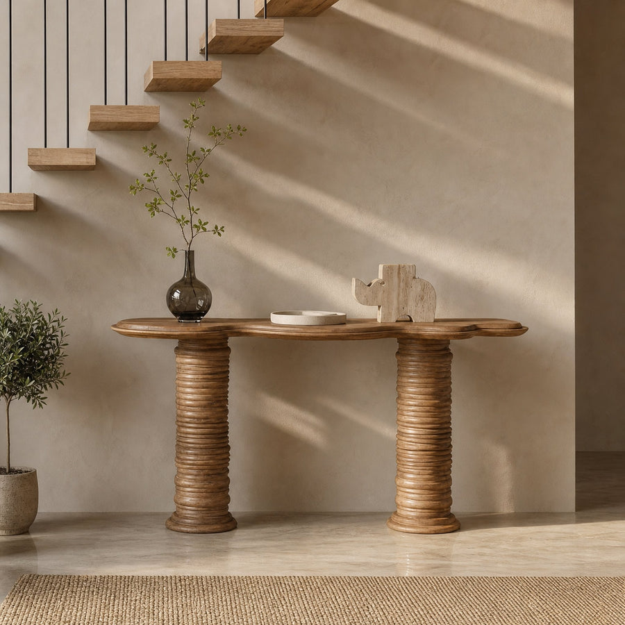 Rustic Console Table Solid Wood Entryway Living Room Hallway