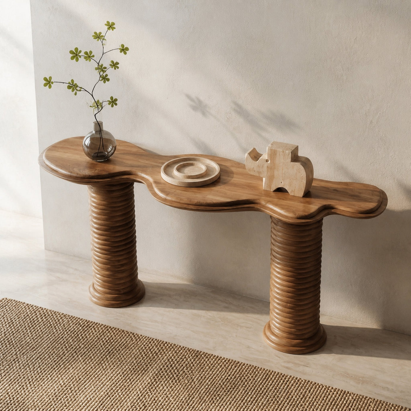 Rustic Console Table Solid Wood Entryway Living Room Hallway - product view 5