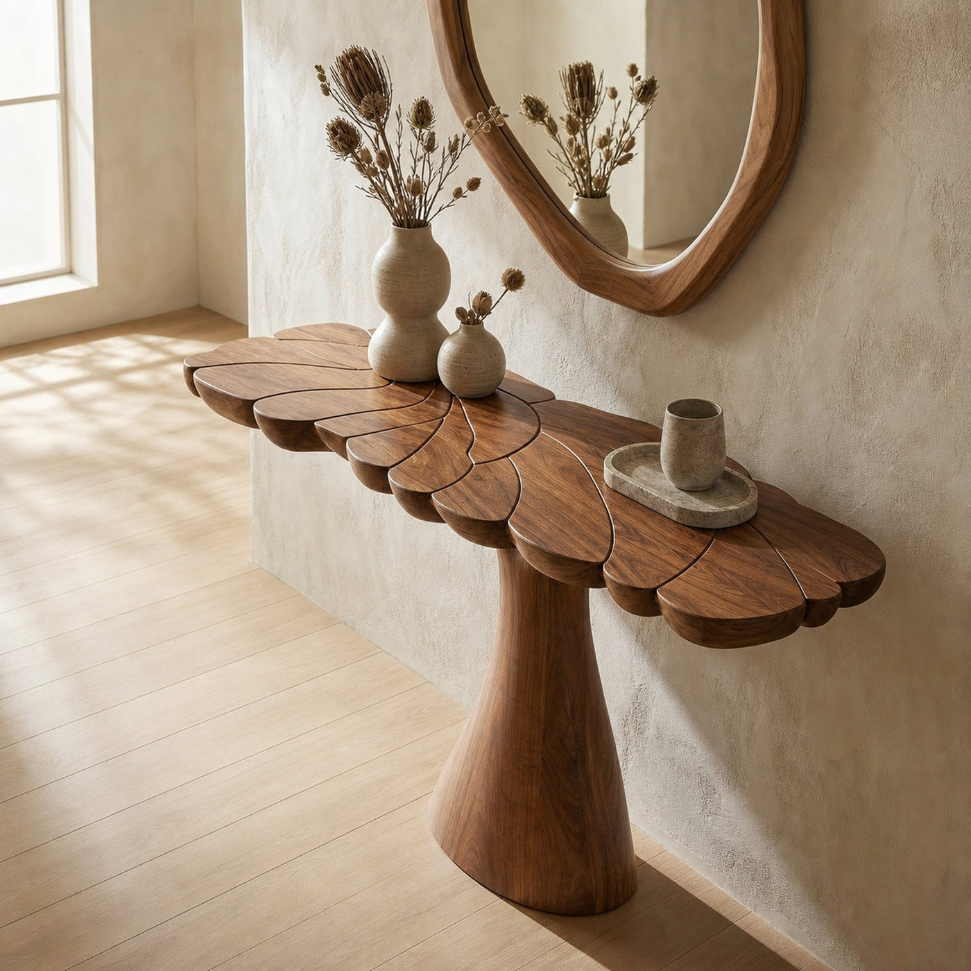Rustic Console Table Wooden Living Room - product view 5