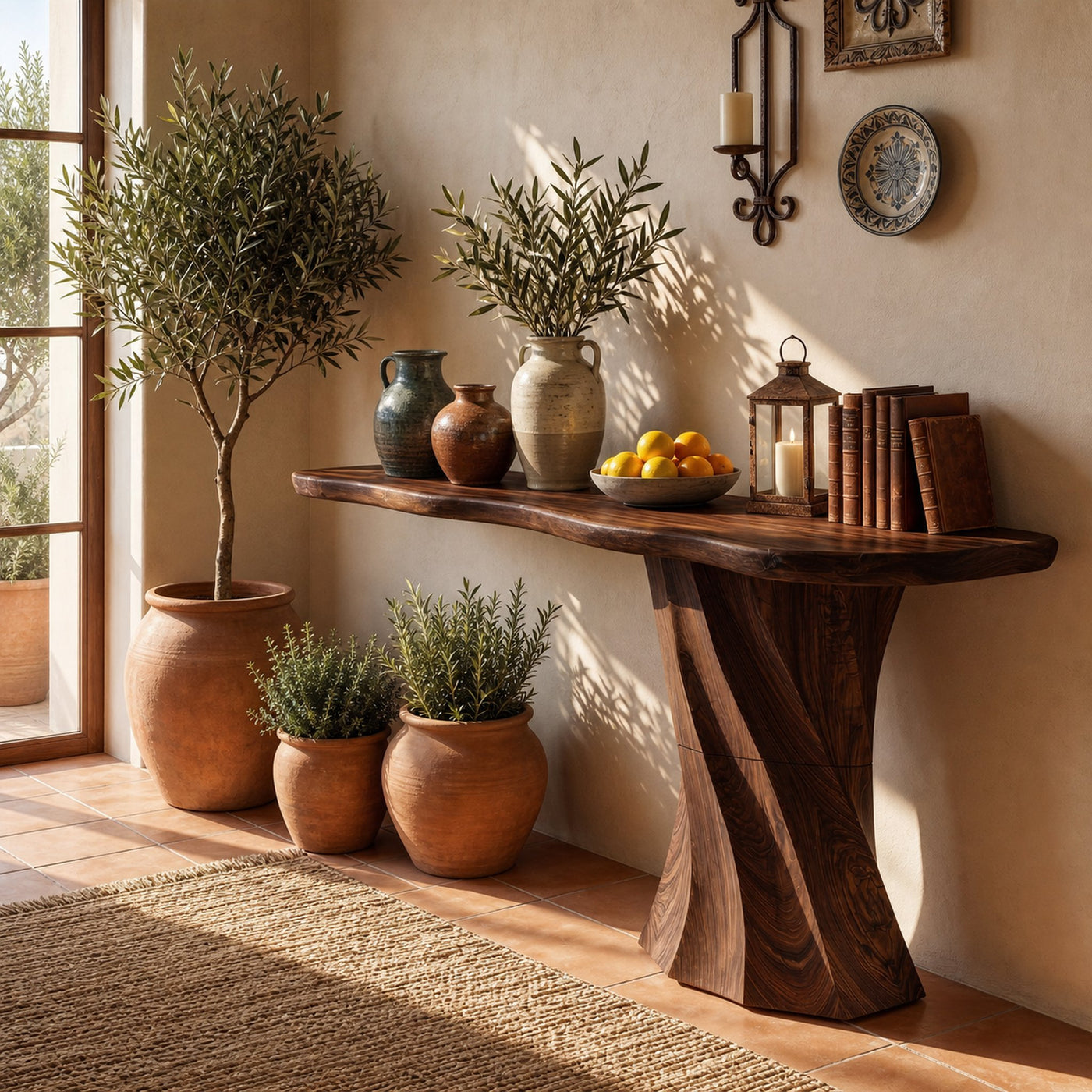 Rustic Contemporary Console Table For Foyer - product view 6