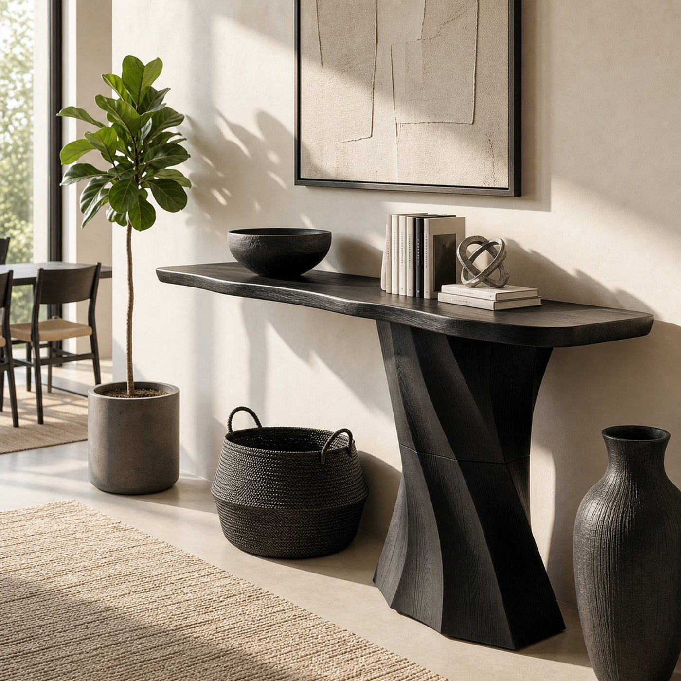 Rustic Contemporary Console Table For Foyer - product view 7