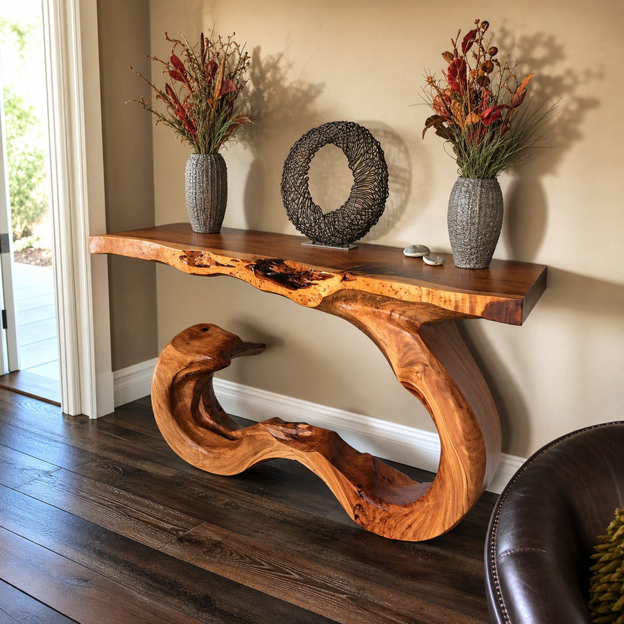 Rustic Entryway Console Table