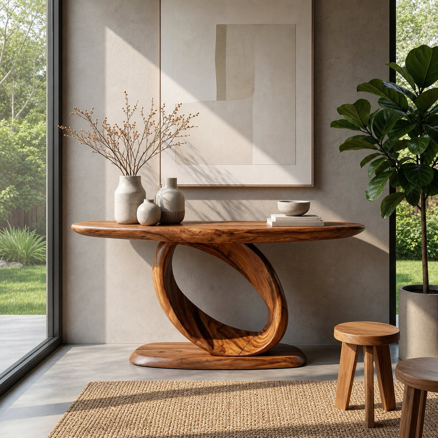 Rustic Entryway Console Table For Living Room
