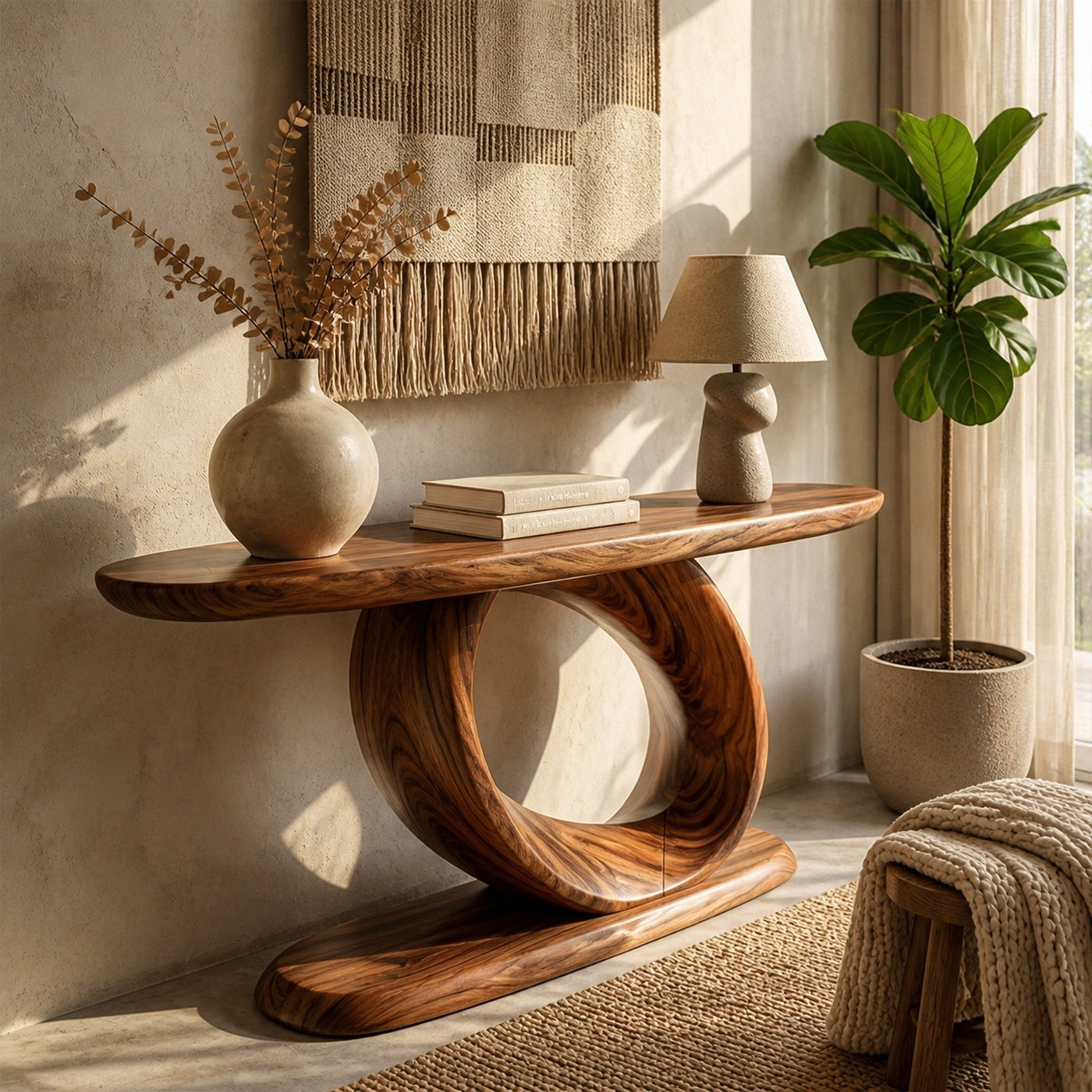 Rustic Entryway Console Table For Living Room - product view 2