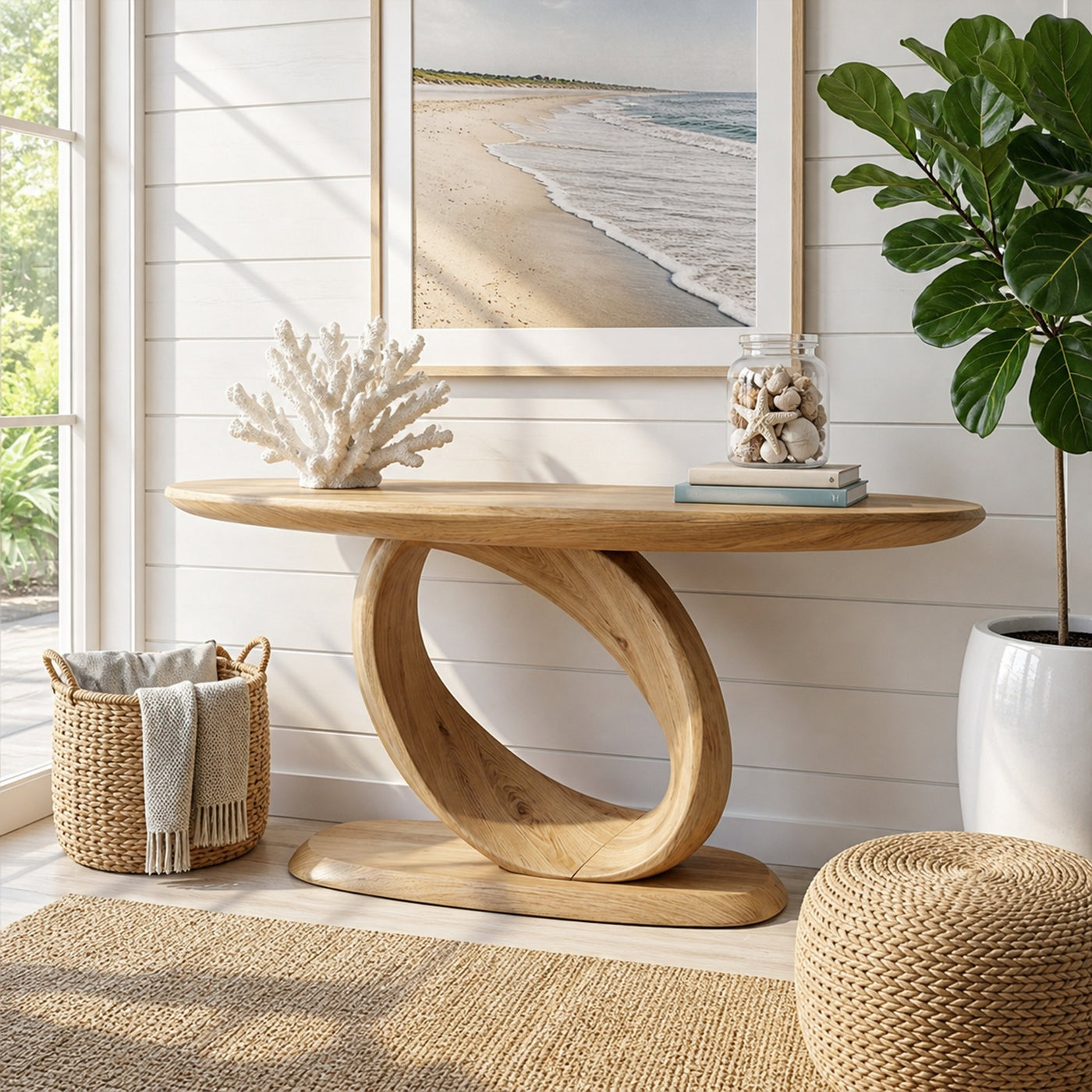 Rustic Entryway Console Table For Living Room - product view 4