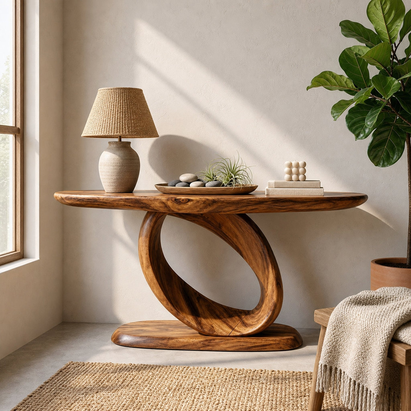 Rustic Entryway Console Table For Living Room - product view 5