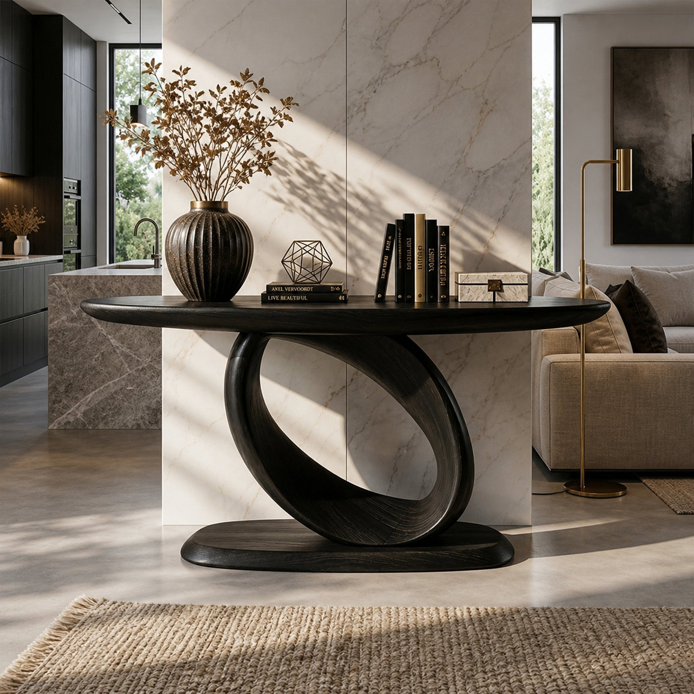 Rustic Entryway Console Table For Living Room - product view 7
