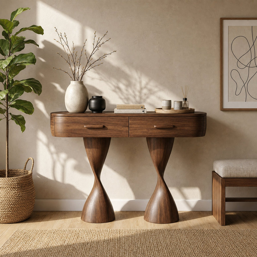 Rustic Entryway Table For Foyer Hallway