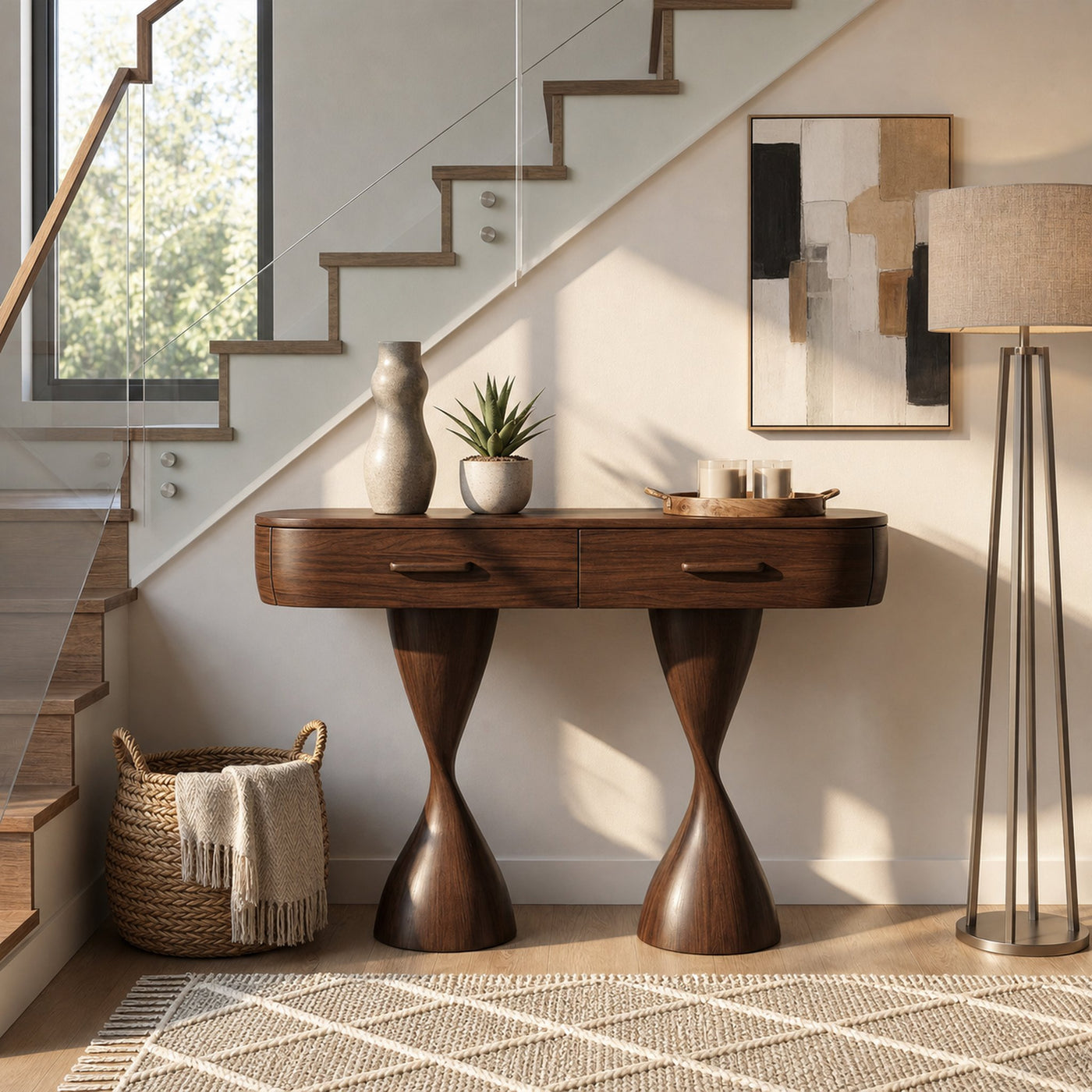 Rustic Entryway Table For Foyer Hallway - product view 6