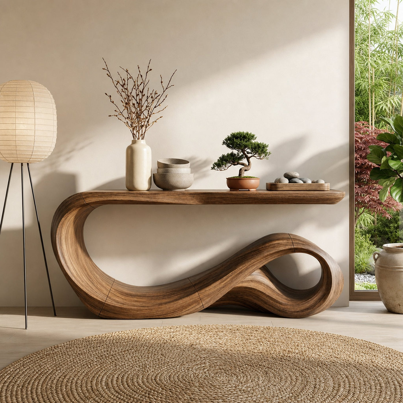 Rustic Hallway Console Table For Entryway